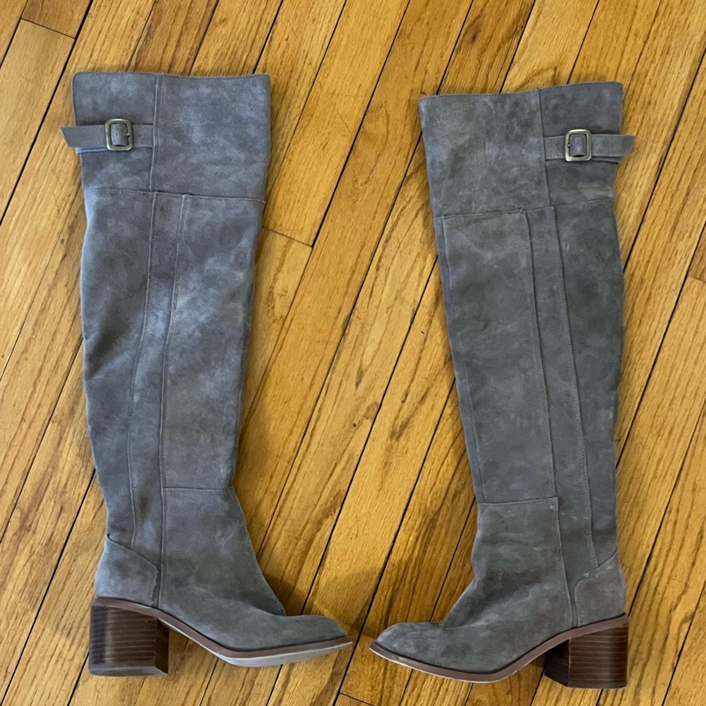 Sole Society Over the Knee Gray Boots